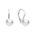 Sudraba auskari "Ranī (White)" ar Swarovski™ pērlēm